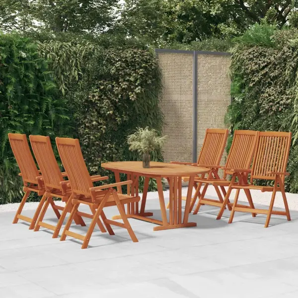 Gossi set mobilier de gradina, 7 piese, lemn masiv de eucalipt
