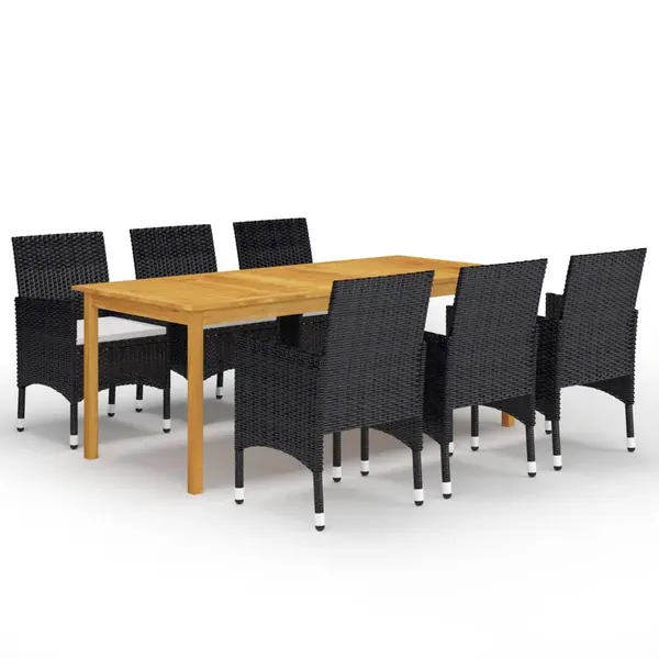 Gossi set mobilier de gradina, 7 piese, negru