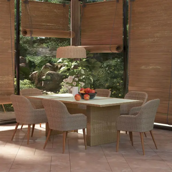 Gossi set mobilier de gradina, 7 piese, poliratan