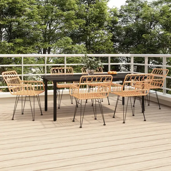 Gossi set mobilier de gradina, 7 piese, poliratan