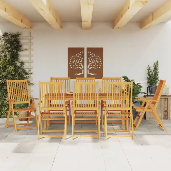 Gossi set mobilier de gradina, 9 piese, lemn masiv de acacia