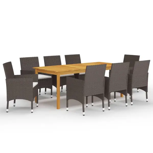 Gossi set mobilier de gradina, 9 piese, maro