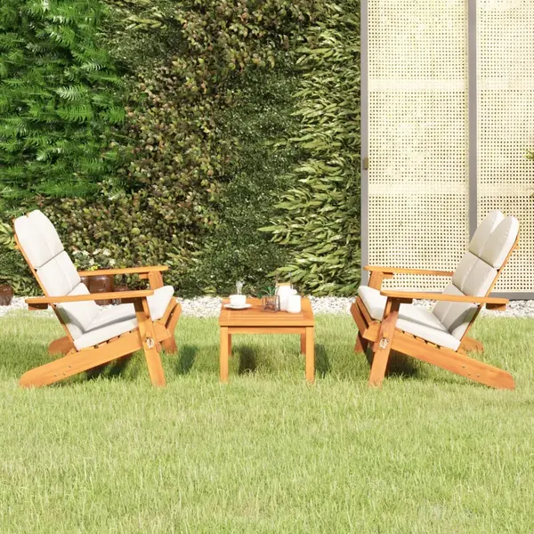 Gossi set mobilier de gradina adirondack, 3 piese, lemn masiv acacia