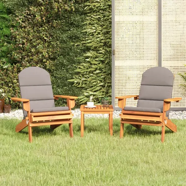 Gossi set mobilier de gradina adirondack, 3 piese, lemn masiv acacia