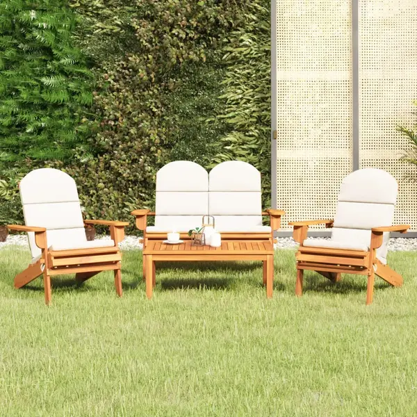 Gossi set mobilier de gradina adirondack, 4 piese, lemn masiv acacia