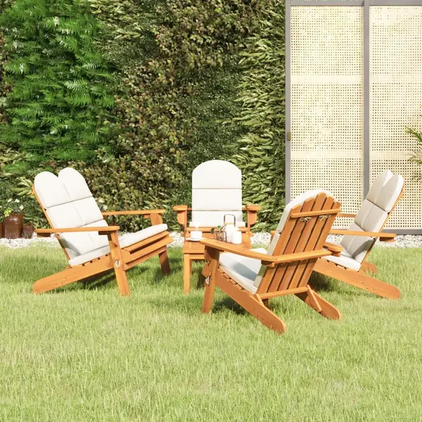 Gossi set mobilier de gradina adirondack, 5 piese, lemn masiv acacia