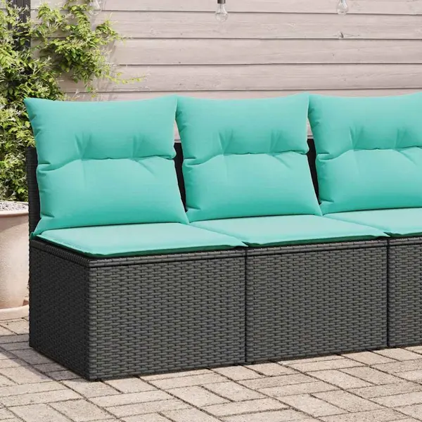 Gossi set mobilier de gradina cu perne, 2 piese poliratan/lemn acacia