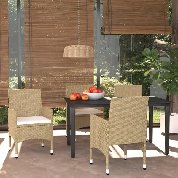 Gossi set mobilier de gradina cu perne, 5 piese, bej, poliratan
