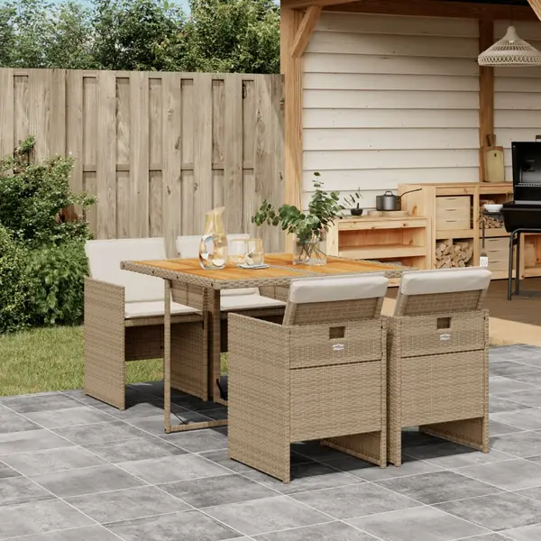 Gossi set mobilier de gradina cu perne, 5 piese, bej, poliratan