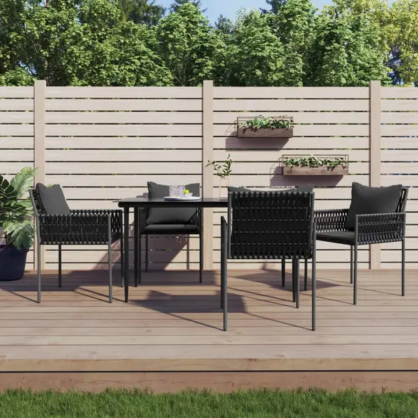 Gossi set mobilier de gradina cu perne, 5 piese, poliratan si otel