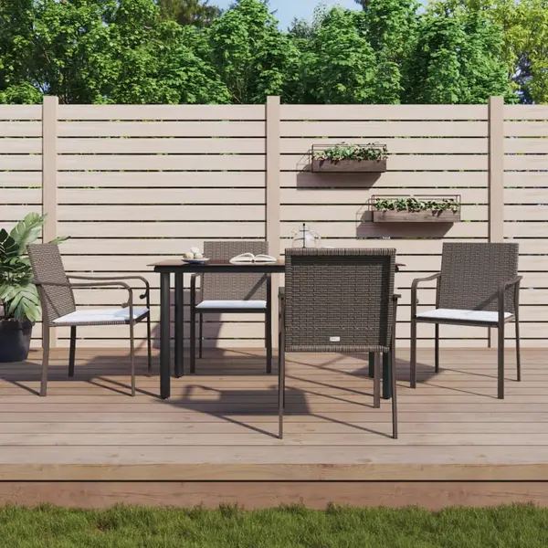 Gossi set mobilier de gradina cu perne, 5 piese, poliratan si otel