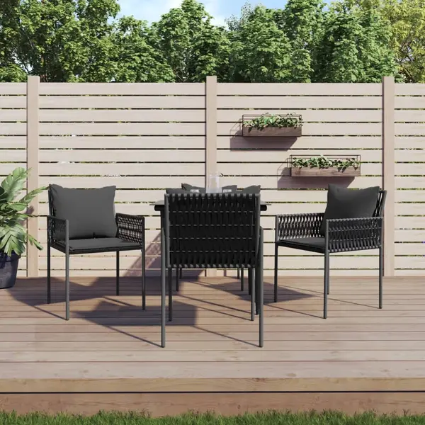 Gossi set mobilier de gradina cu perne, 5 piese, poliratan si otel