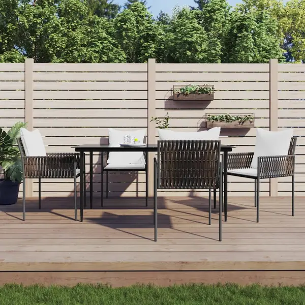 Gossi set mobilier de gradina cu perne, 5 piese, poliratan si otel
