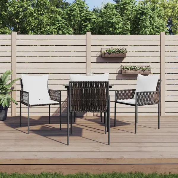 Gossi set mobilier de gradina cu perne, 5 piese, poliratan si otel