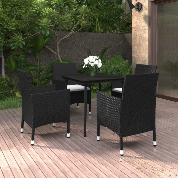 Gossi set mobilier de gradina cu perne 5 piese poliratan & sticla