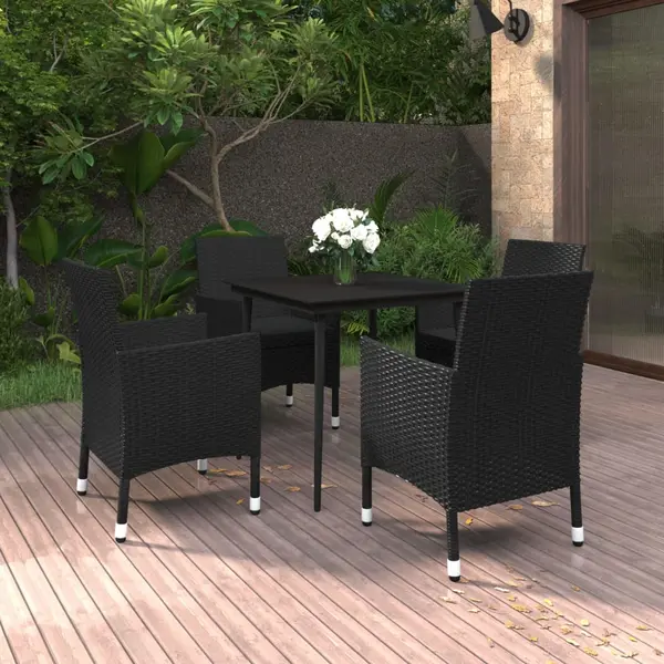 Gossi set mobilier de gradina cu perne 5 piese poliratan & sticla