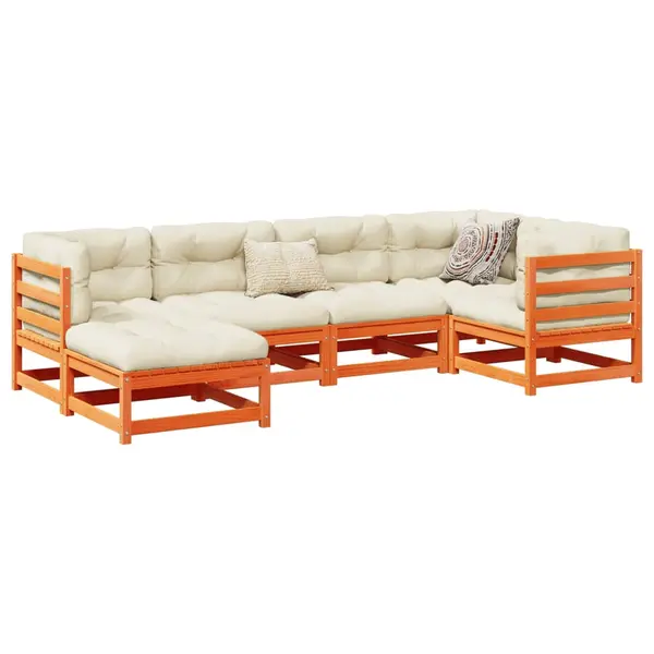 Gossi set mobilier de gradina cu perne, 6 piese, lemn masiv de pin