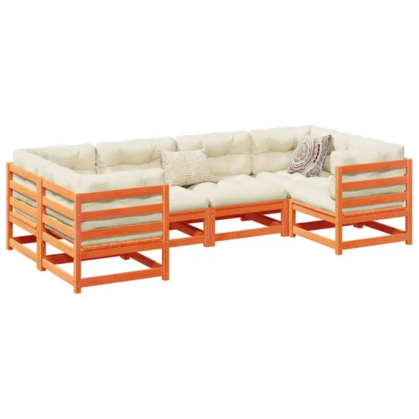 Gossi set mobilier de gradina cu perne, 6 piese, lemn masiv de pin