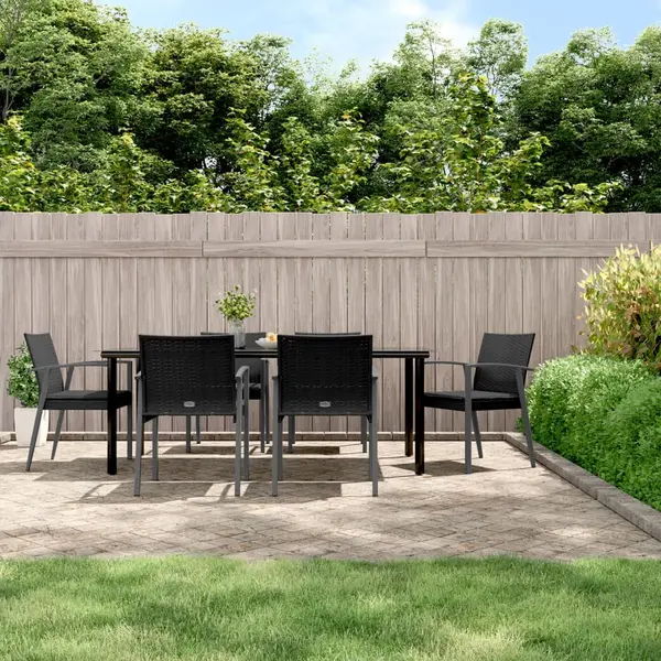 Gossi set mobilier de gradina cu perne, 7 piese, poliratan si otel