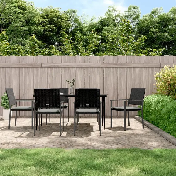 Gossi set mobilier de gradina cu perne, 7 piese, poliratan si otel