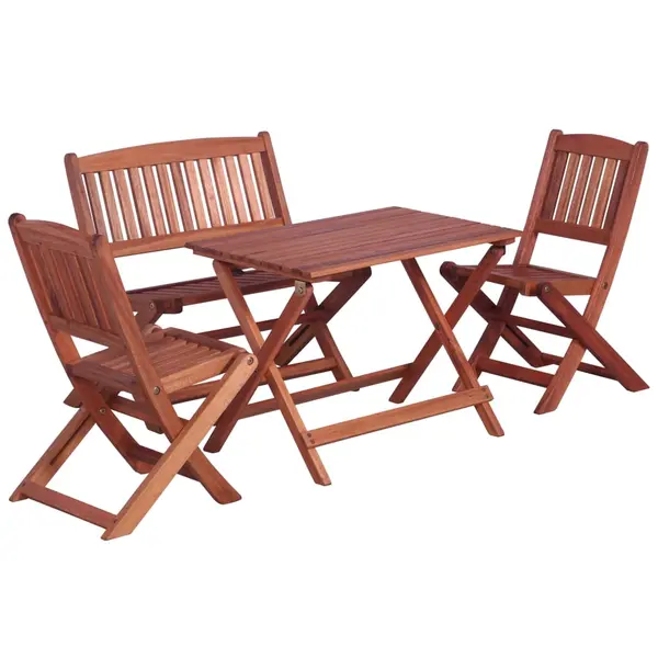Gossi set mobilier exterior pentru copii 4 piese lemn de eucalipt