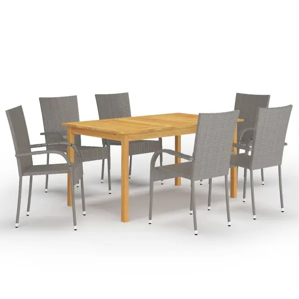 Gossi set mobilier pentru gradina, 7 piese, gri