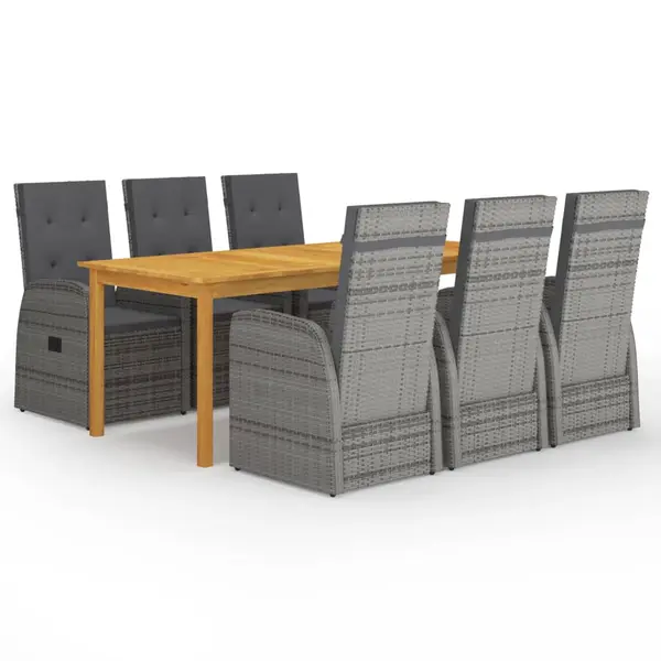 Gossi set mobilier pentru gradina, 7 piese, gri
