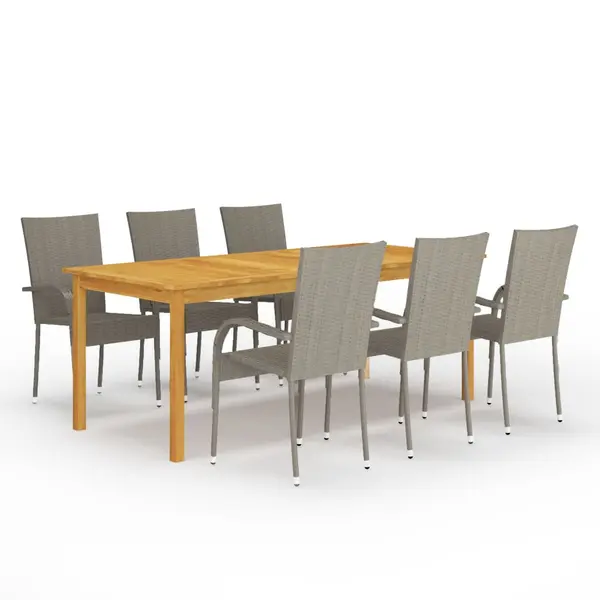 Gossi set mobilier pentru gradina, 7 piese, gri