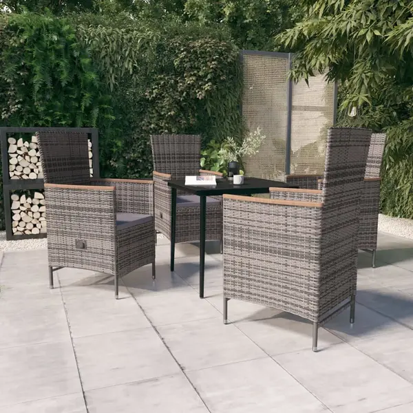 Gossi set mobilier pentru gradina cu perne, 5 piese, gri