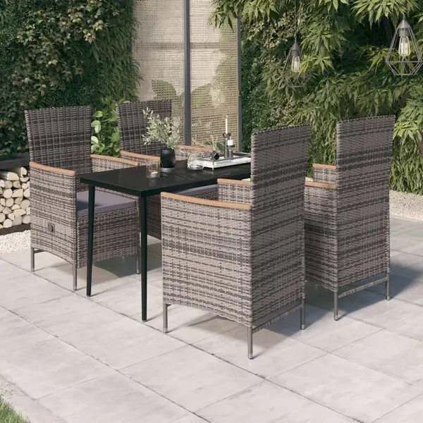 Gossi set mobilier pentru gradina cu perne, 5 piese, gri