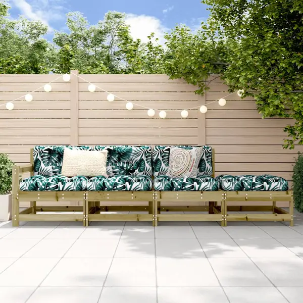 Gossi set mobilier relaxare de gradina, 4 piese, lemn de pin tratat