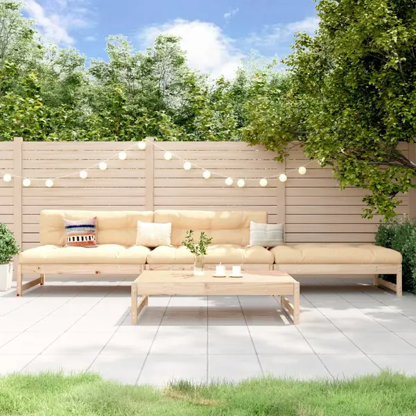 Gossi set mobilier relaxare de gradina, 4 piese, lemn masiv de pin