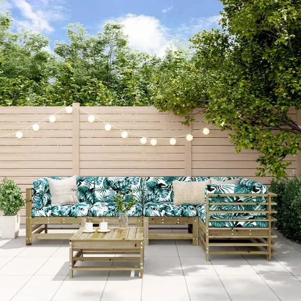 Gossi set mobilier relaxare de gradina, 6 piese, lemn de pin tratat