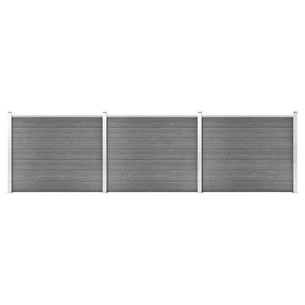 Gossi set panouri gard, 526x146 cm, gri, wpc