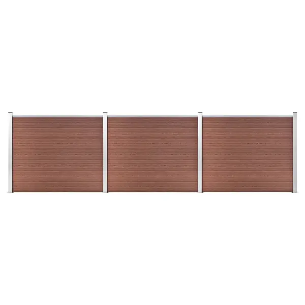 Gossi set panouri gard, 526x146 cm, maro, wpc