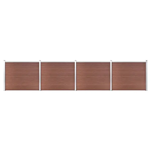 Gossi set panouri gard, 699x146 cm, maro, wpc