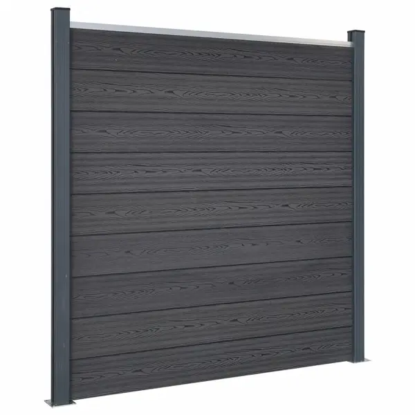 Gossi set panouri pentru gard, gri, 180x186 cm, wpc
