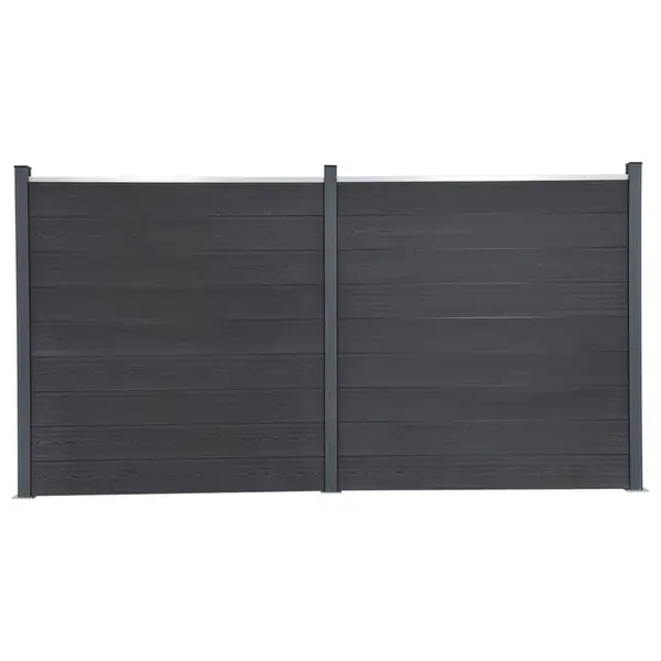 Gossi set panouri pentru gard, gri, 353x186 cm, wpc