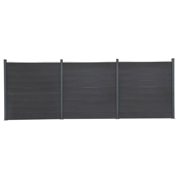 Gossi set panouri pentru gard, gri, 526x186 cm, wpc