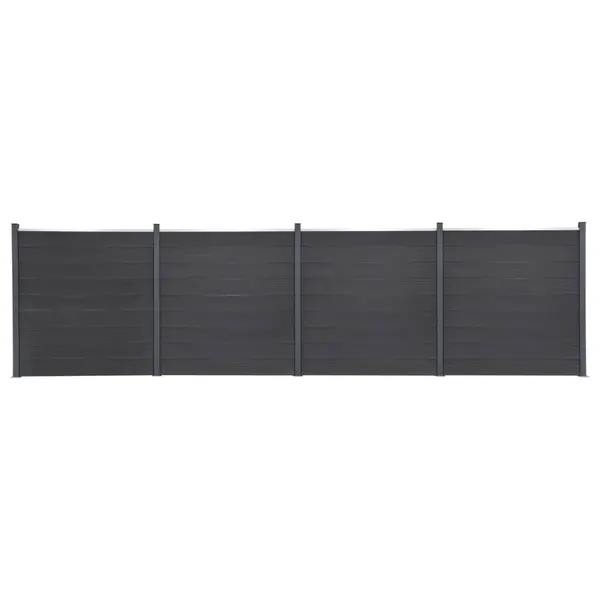 Gossi set panouri pentru gard, gri, 699x186 cm, wpc