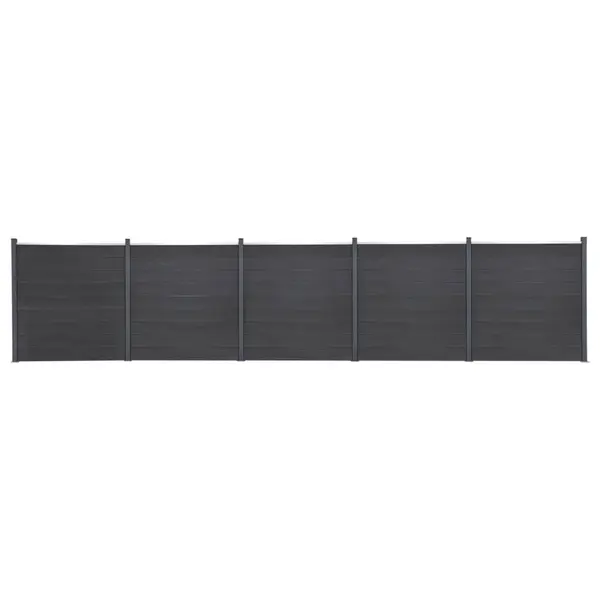Gossi set panouri pentru gard, gri, 872x186 cm, wpc