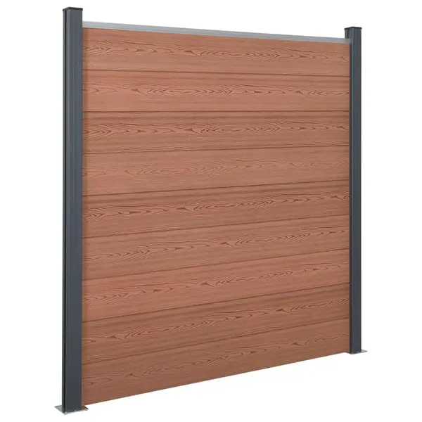 Gossi set panouri pentru gard, maro, 180x186 cm, wpc