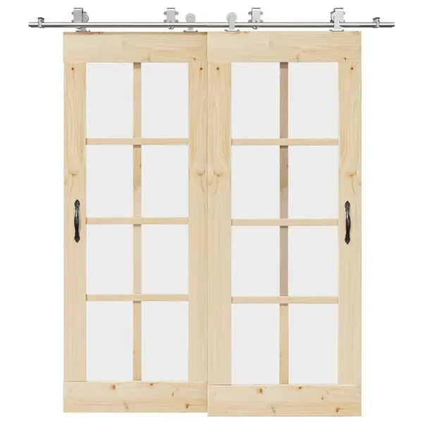Gossi set piese pentru usa glisanta, argintiu, 200 cm otel inoxidabil
