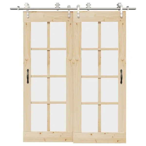 Gossi set piese pentru usa glisanta, argintiu, 200 cm otel inoxidabil