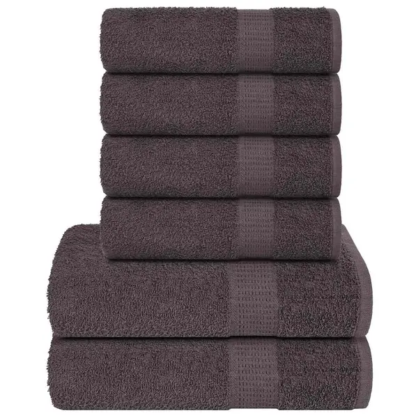 Gossi set prosoape 6 piese antracit 360 g/m2 100% bumbac