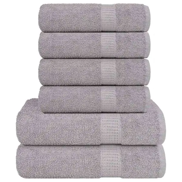 Gossi set prosoape 6 piese gri 360 g/m2 100% bumbac