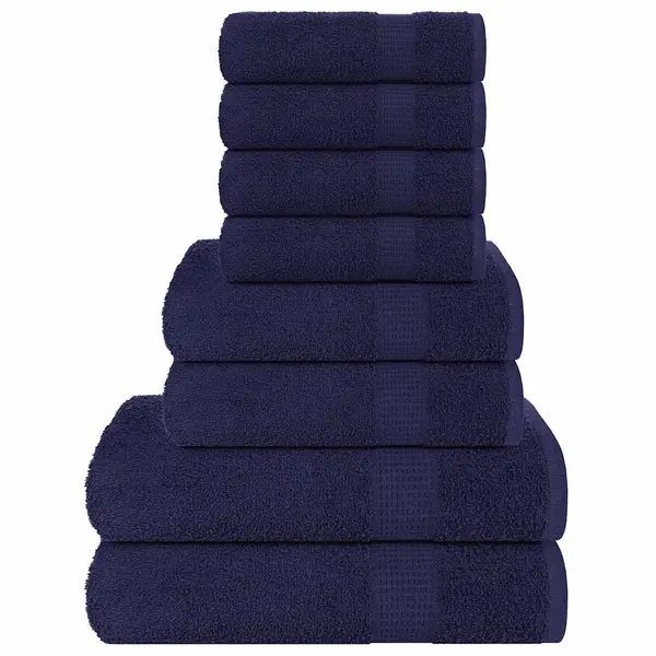 Gossi set prosoape 8 piese bleumarin 360 g/m2 100% bumbac