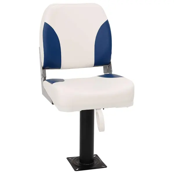Gossi set scaun pliabil pentru barca, albastru si alb, 41x36x48 cm