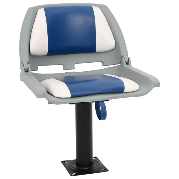 Gossi set scaun pliabil pentru barca, albastru si alb, 48x51x41 cm