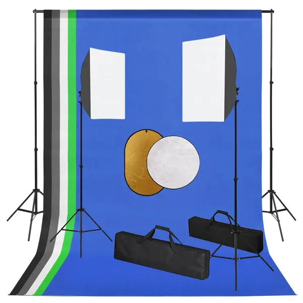 Gossi set studio foto cu lampi, fundal si reflector